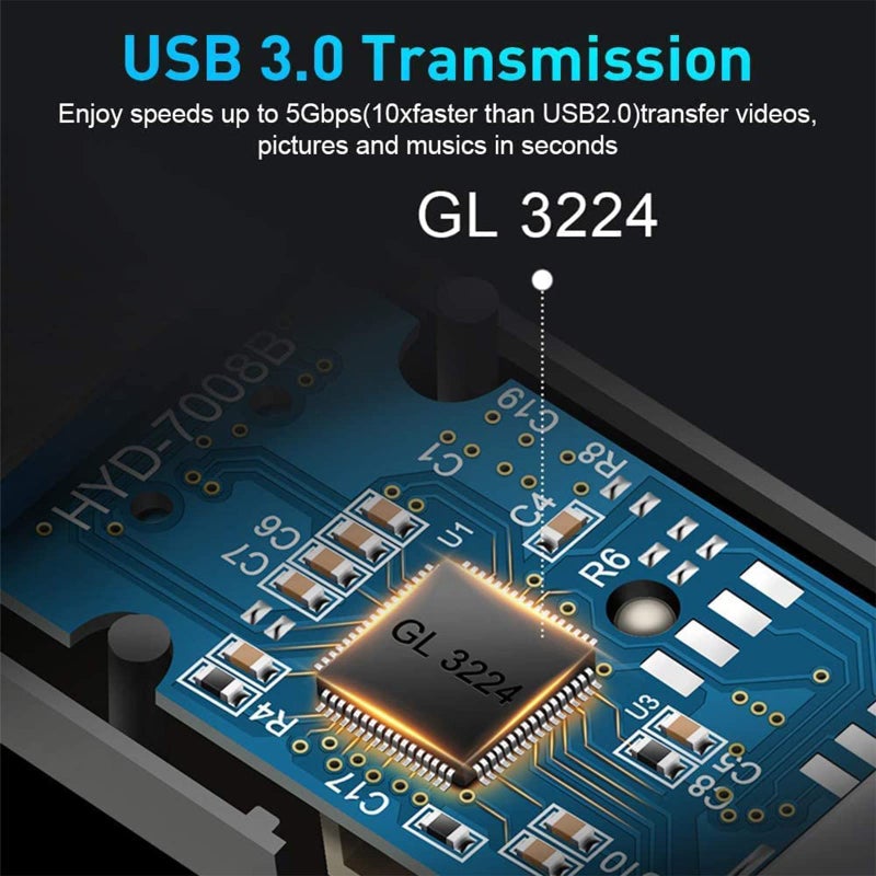 Rocketek USB 3.0 SD Card Reader, Rocketek 2 Slots Memory Card Reader with a Build-in Micro SD Card Cap for SDXC/SDHC/UHS-I SD Cards, TF/Micro SD Cards Reader - Take It as a USB 3.0 Flash Drive - Image 4